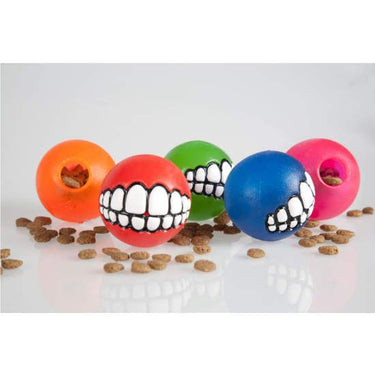 Rogz Grinz Ball Dog Toy - RED M